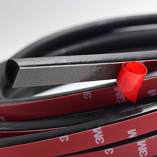 T W x 39.4 Universal Automotive Door Seal Strip D-Shape Self-Adhesive Weather Stripping for Car Truck Door Window Soundproof Noise Insulation Sealing L x 11/20 11/20 