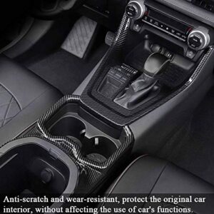 X AUTOHAUX Car Gear Shift Knob Panel Cover Sticker Bright Black for Toyota RAV4 2019-2020 