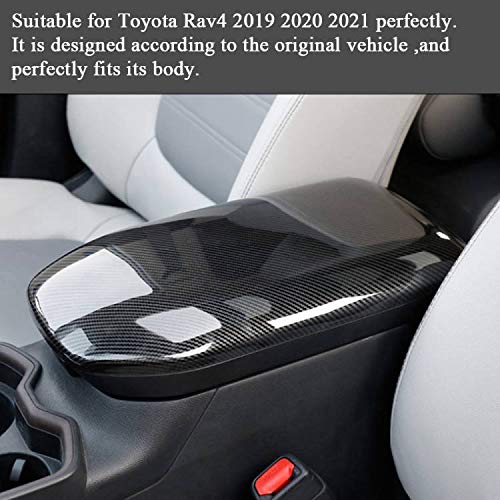 Color : Black GAOHEREN Fit for Toyota RAV4 2019 2020 2021 Black Leather Car Central Armrest Cover Armrest Box Case Car Accessories Fit for Toyota RAV-4 XA50 GHR