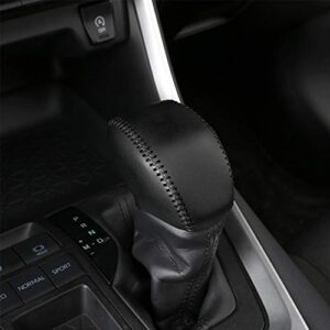 Keptrim for RAV4 ABS Carbon Fiber Gear Shift Knob Trim for Toyota RAV4 2020 1pc 