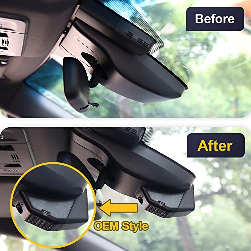 Dash Cam Front And Rear Camera Fitcamx 4K Dash Cam For Toyota RAV4 2022-2025 (With Vent Hole) - OEM Look UHD WiFi Plug & Play Toyota RAV4 Dash Cam