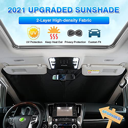 thumbnail image 2 of Pigenius Windshield Sun Shade For 2014-2020 Nissan Rogue Without Rearview Mirror 2 of 13