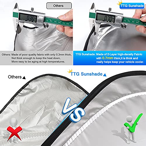 thumbnail image 2 of Pigenius Windshield Sun Shade For 2014-2020 Nissan Rogue Without Rearview Mirror 2 of 13